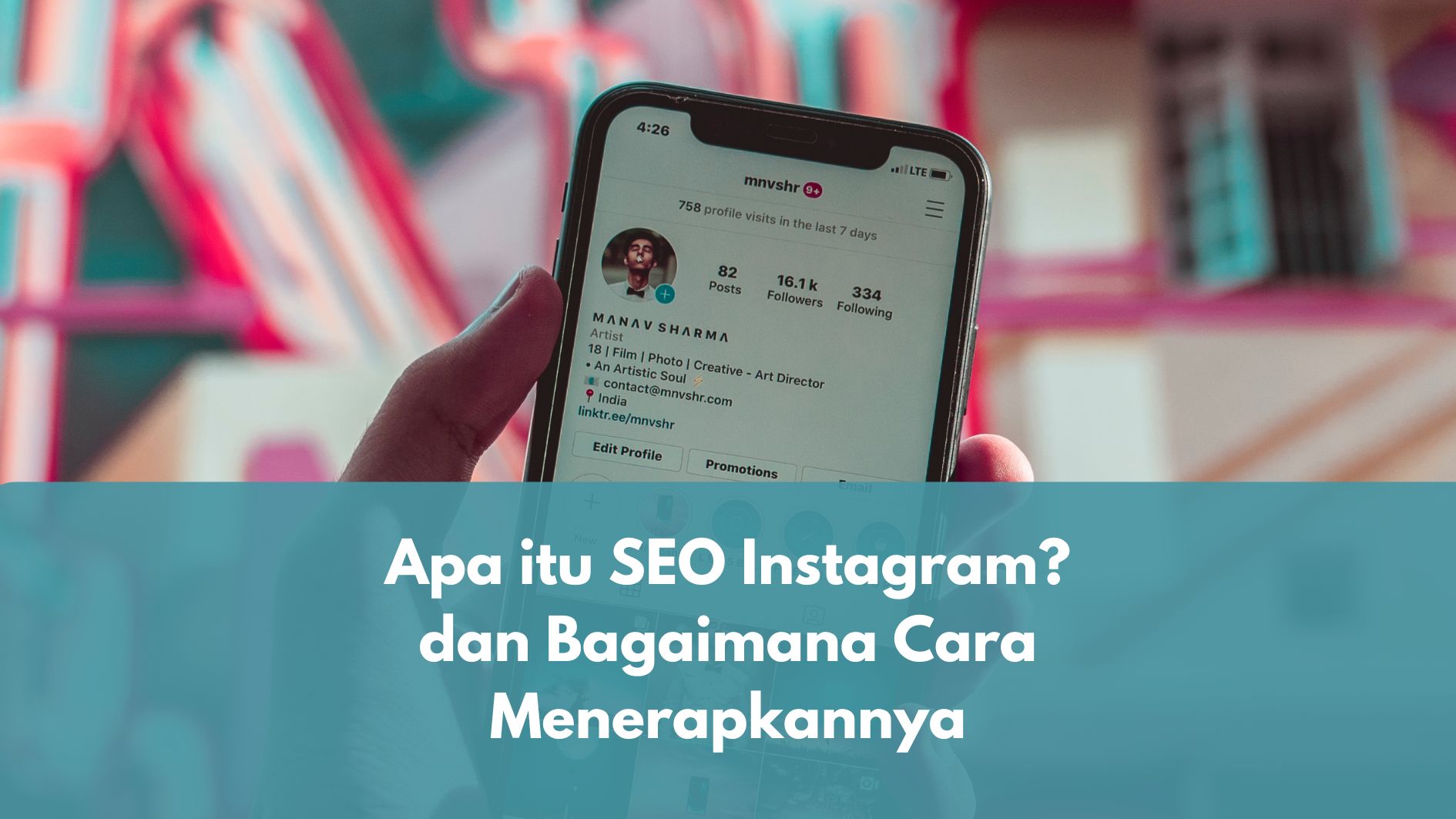 Ilustrasi Profil instagram untuk SEO instagram