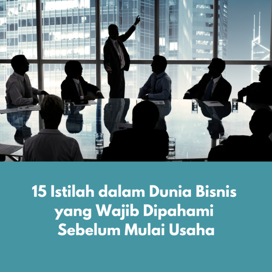 Ilustrasi rapat bisnis profesional di ruang kantor dengan latar gedung pencakar langit