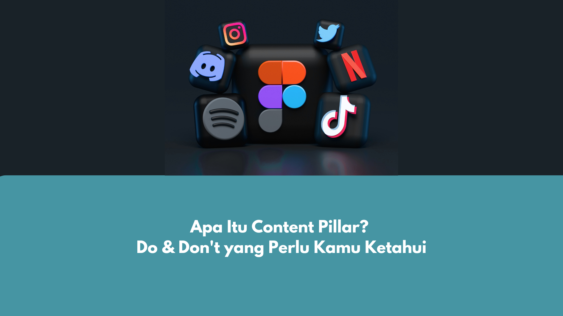 Ilustrasi berbagai ikon media sosial seperti Instagram, TikTok, Spotify, Twitter, dan Netflix. Sumber : Unsplash.com