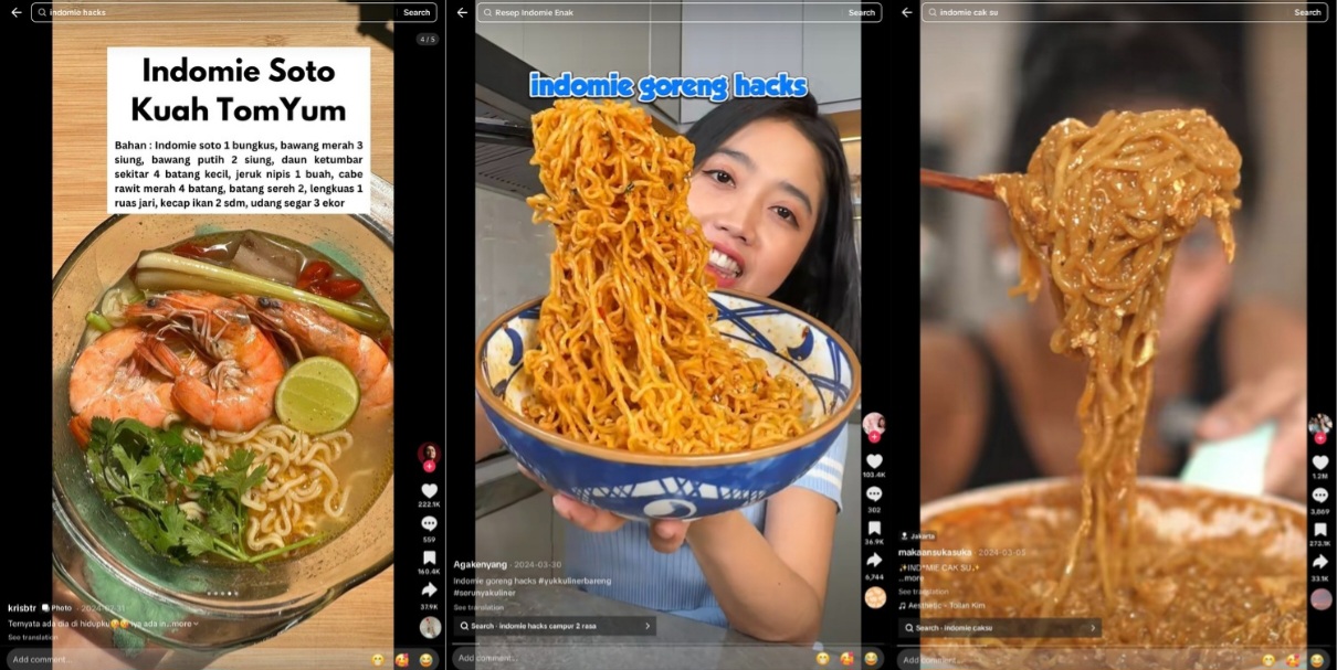 Indomie Hack oleh Content Creator